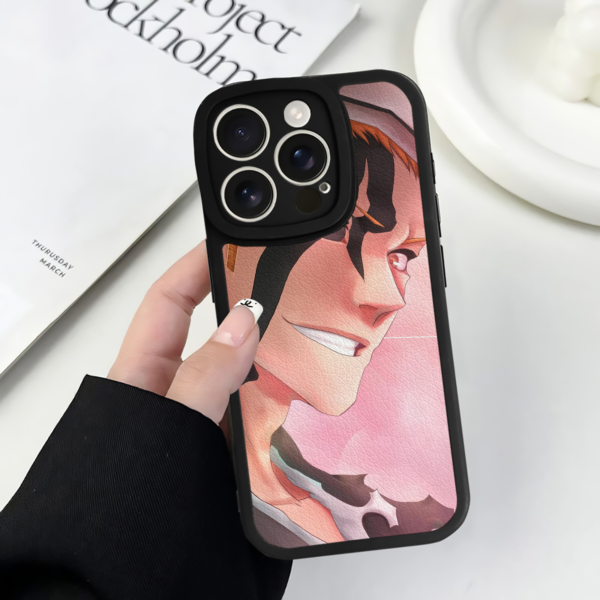 （画像用） ブリーチ BLEACH 【iPhone 16シリーズ対応】シリコンスマホケース（レザー調） 材質：シリコン